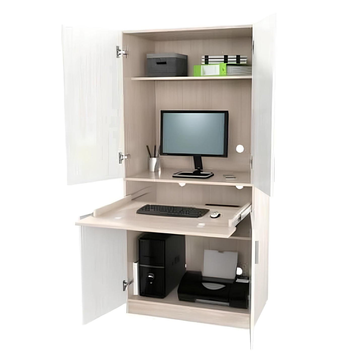 Desk Wooden & White - 80 x 50 x 75 cm | DE35