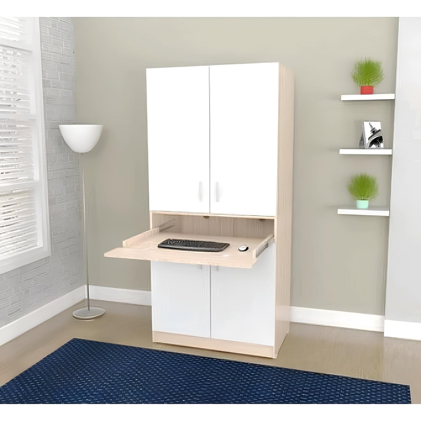 Desk Wooden & White - 80 x 50 x 75 cm | DE35