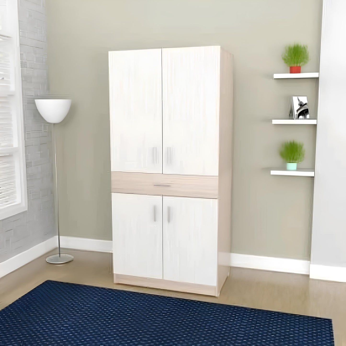 Desk Wooden & White - 80 x 50 x 75 cm | DE35