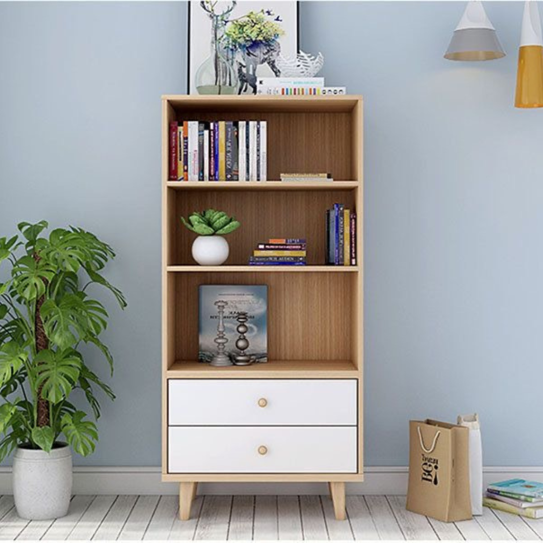 Display Unit Wooden & White - 60 x 30 x 160 cm | DU10