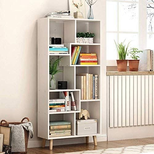 Display Unit White & Wooden - 70 x 30 x 140 cm | DU5