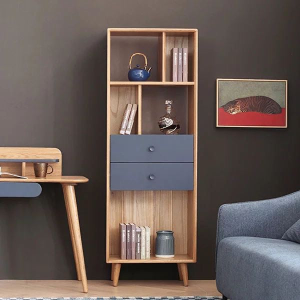 Display Unit Wooden & Black - 60 x 30 x 180 cm | DU9