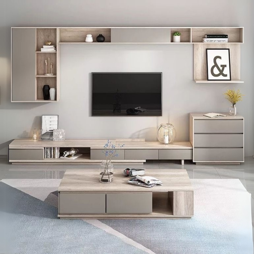 Living Room Set Biege & Grey - 300 x 40 x 40 cm | SET40