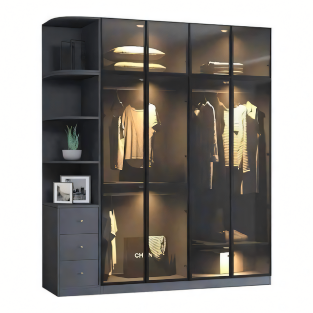 Wardrobe Black - 180 x 50 x 220 cm | WD13
