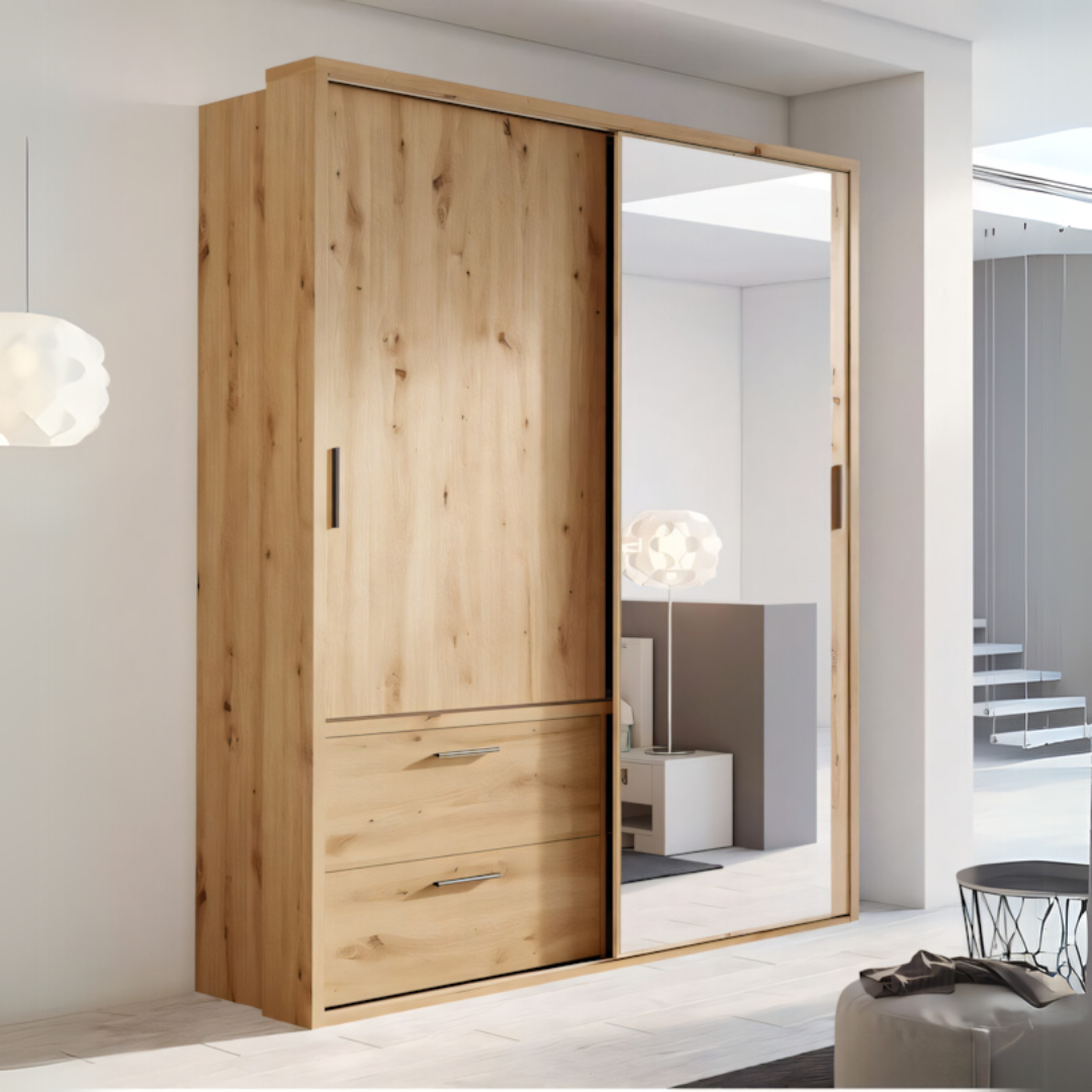 Wardrobe Wooden - 160 x 50 x 200 cm | WD2