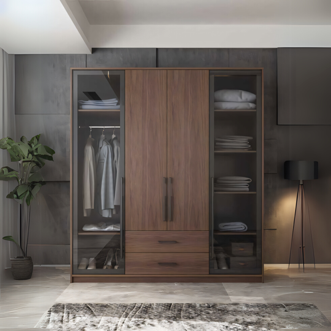Wardrobe Brown - 160 x 50 x 220 cm | WD35