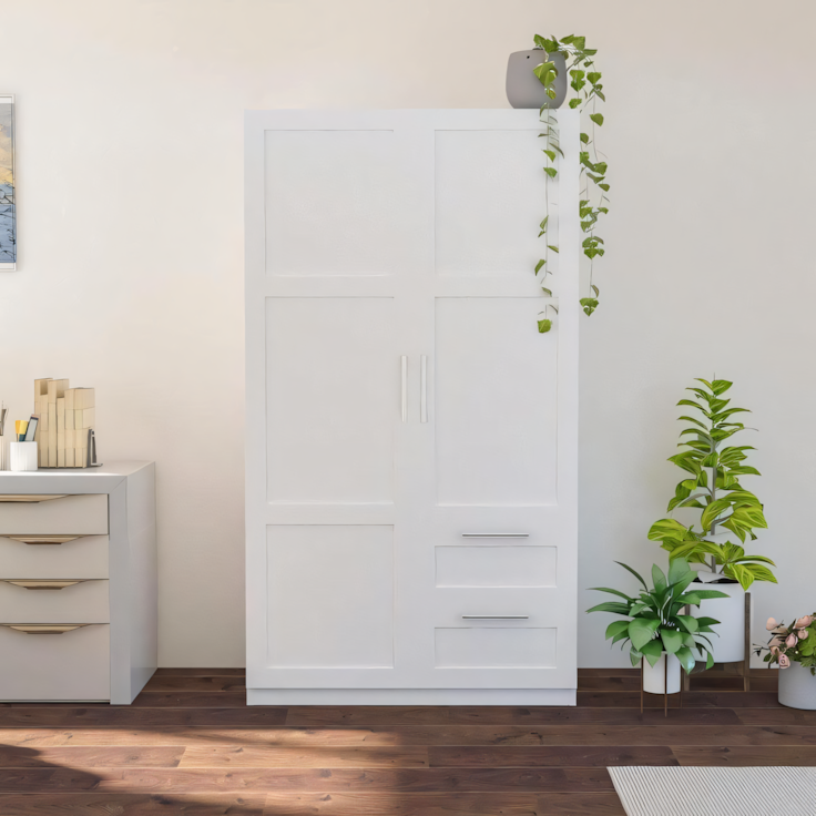 Wardrobe White - 100 x 50 x 200 cm | WD44