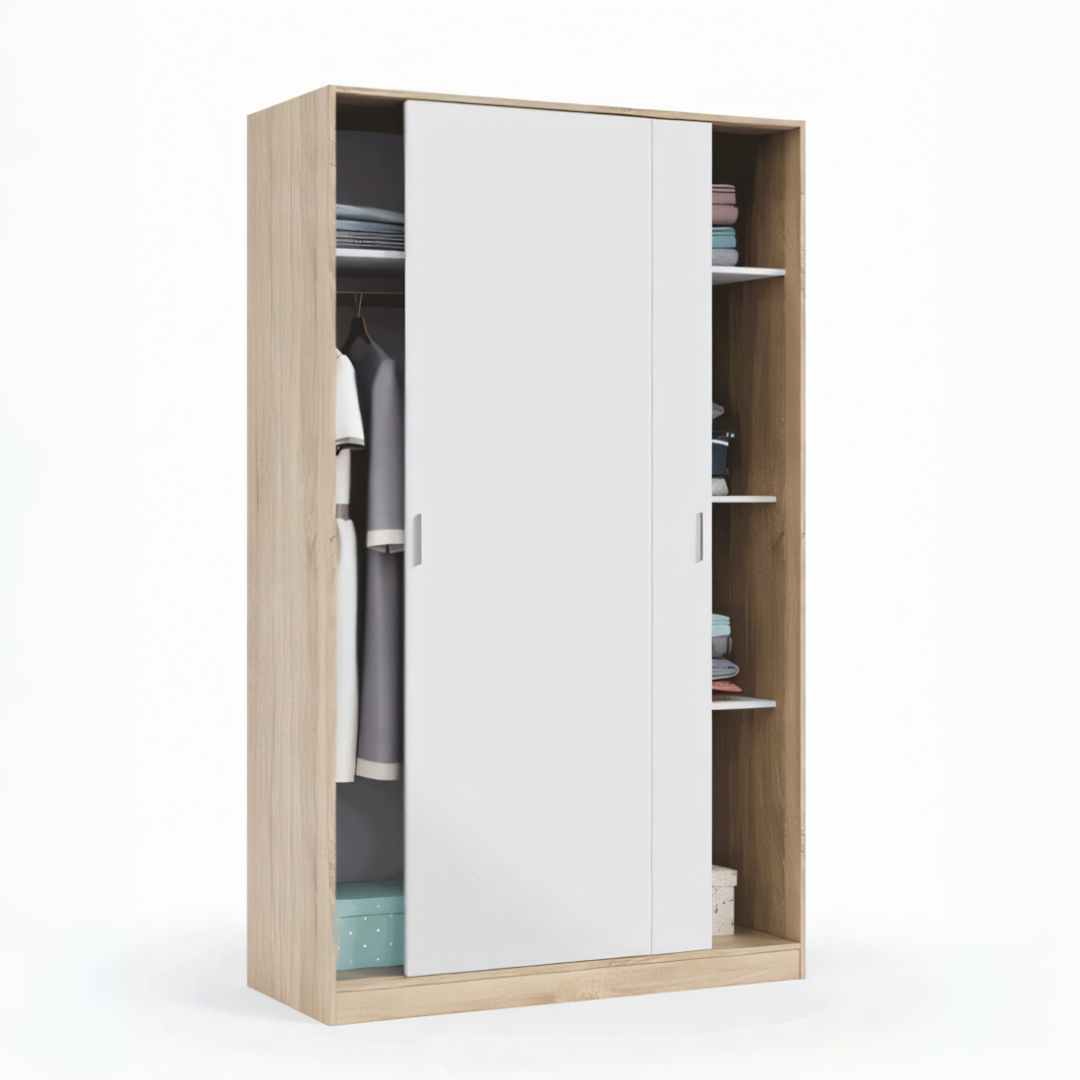 Wardrobe Wooden & White - 120 x 50 x 200 cm | WD46