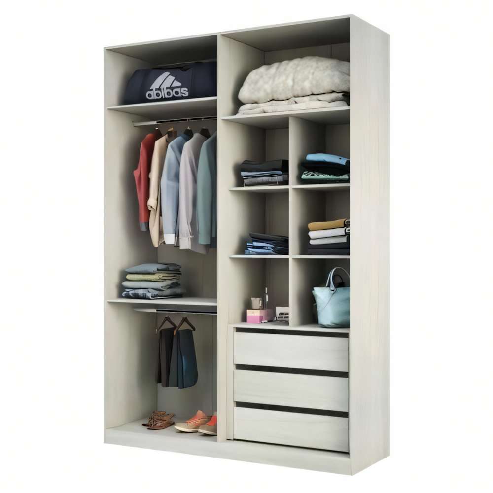 Wardrobe White - 160 x 50 x 200 cm | WD50