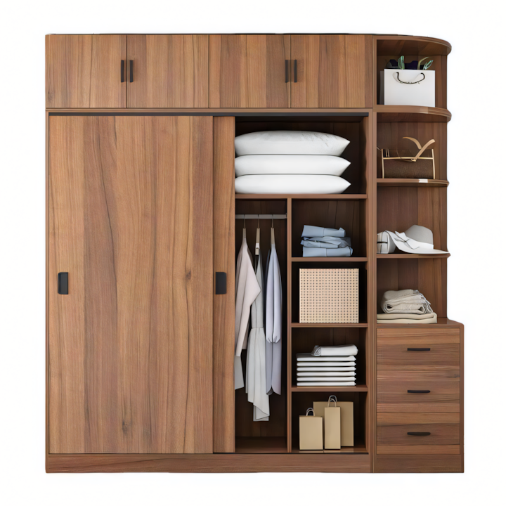 Wardrobe Wooden - 180 x 50 x 240 cm | WD6