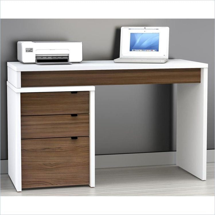 Desk White & Brown - 120 x 40 x 75 cm | DE26
