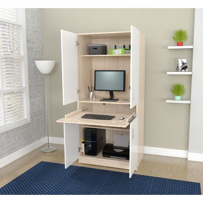 Desk Wooden & White - 80 x 50 x 75 cm | DE35