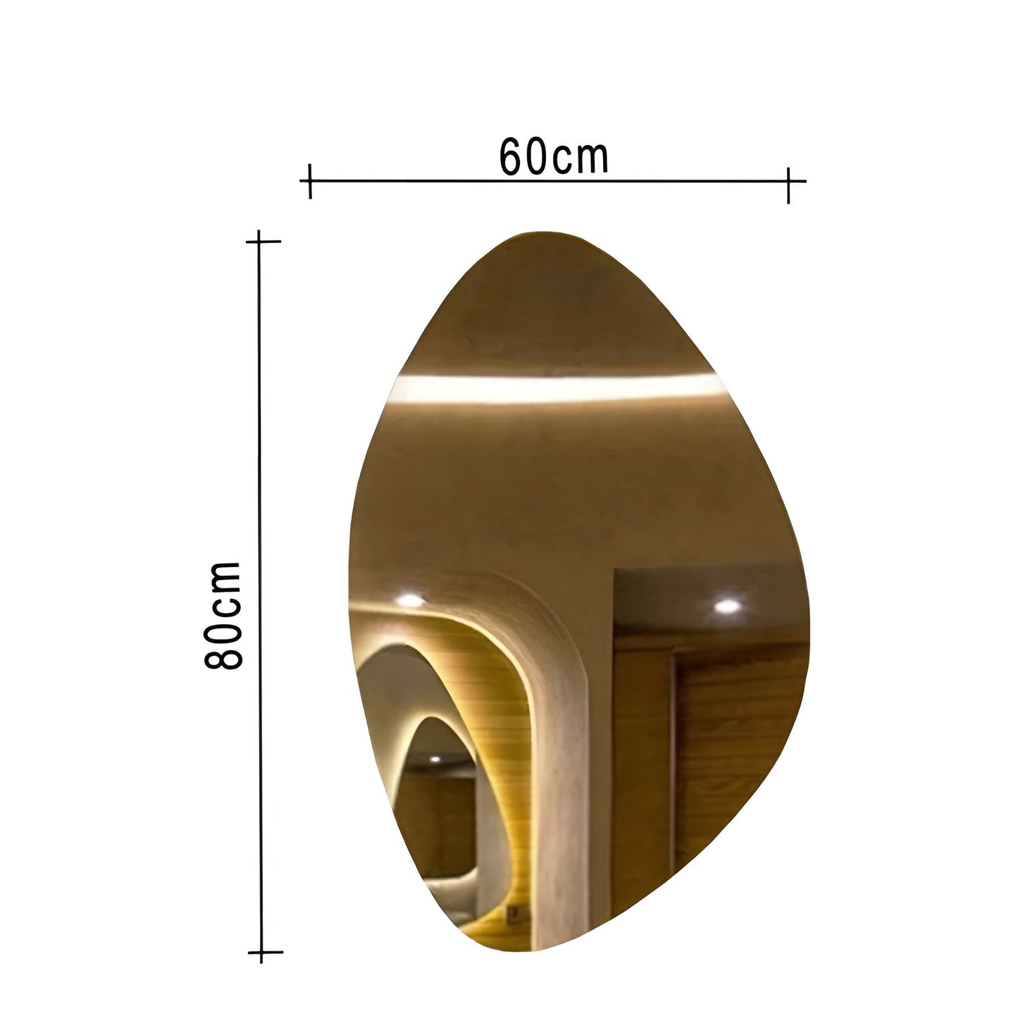 Wall-mounted light fixture with dimensions indicated on a white background