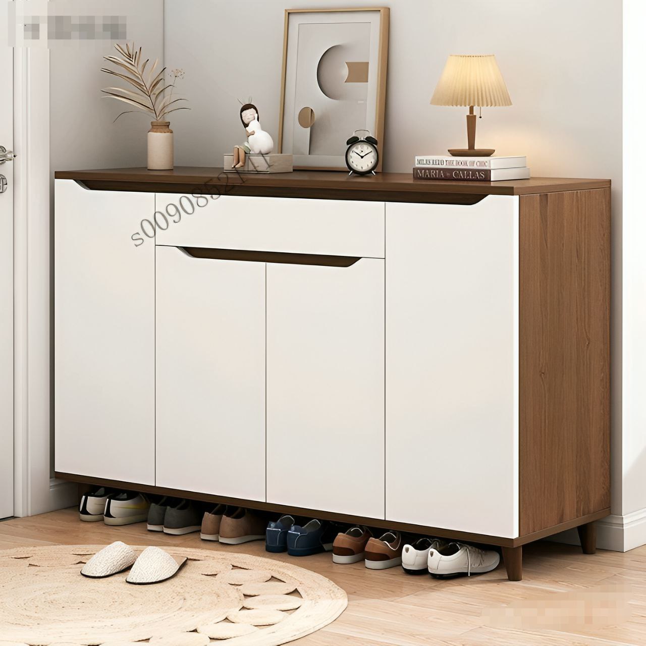 Shoe Closet White & Brown - 140 x 40 x 100 cm | SU25