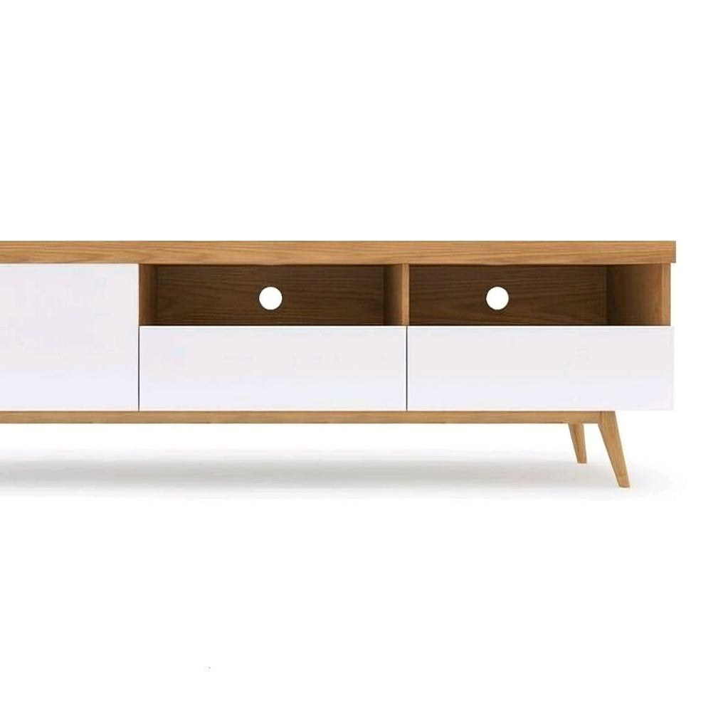 Tv Unit White & Wooden - 160 x 40 x 40 cm | TV9