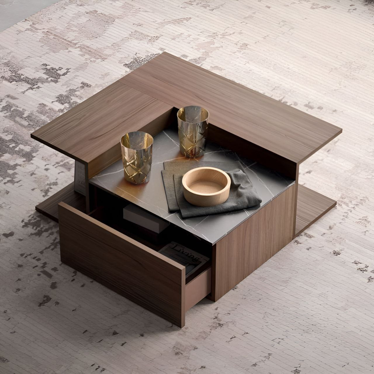 Table Unit Brown - 80 x 80 x 40 cm | TA70
