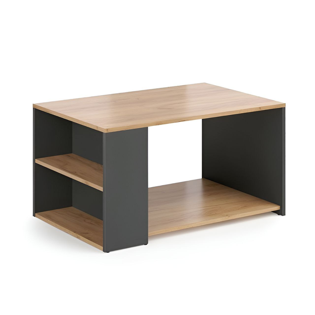 Table Unit Wooden & Black - 80 x 60 x 40 cm | TA67