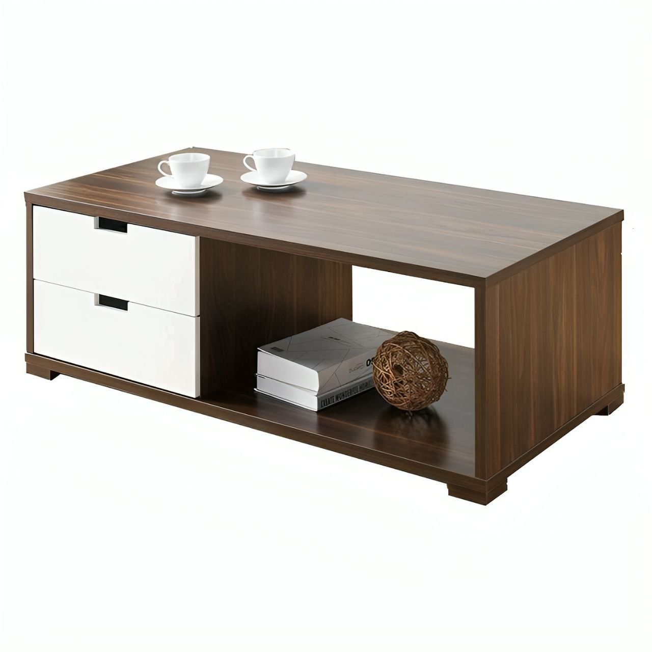 Table Unit White & Brown - 120 x 60 x 40 cm | TA14