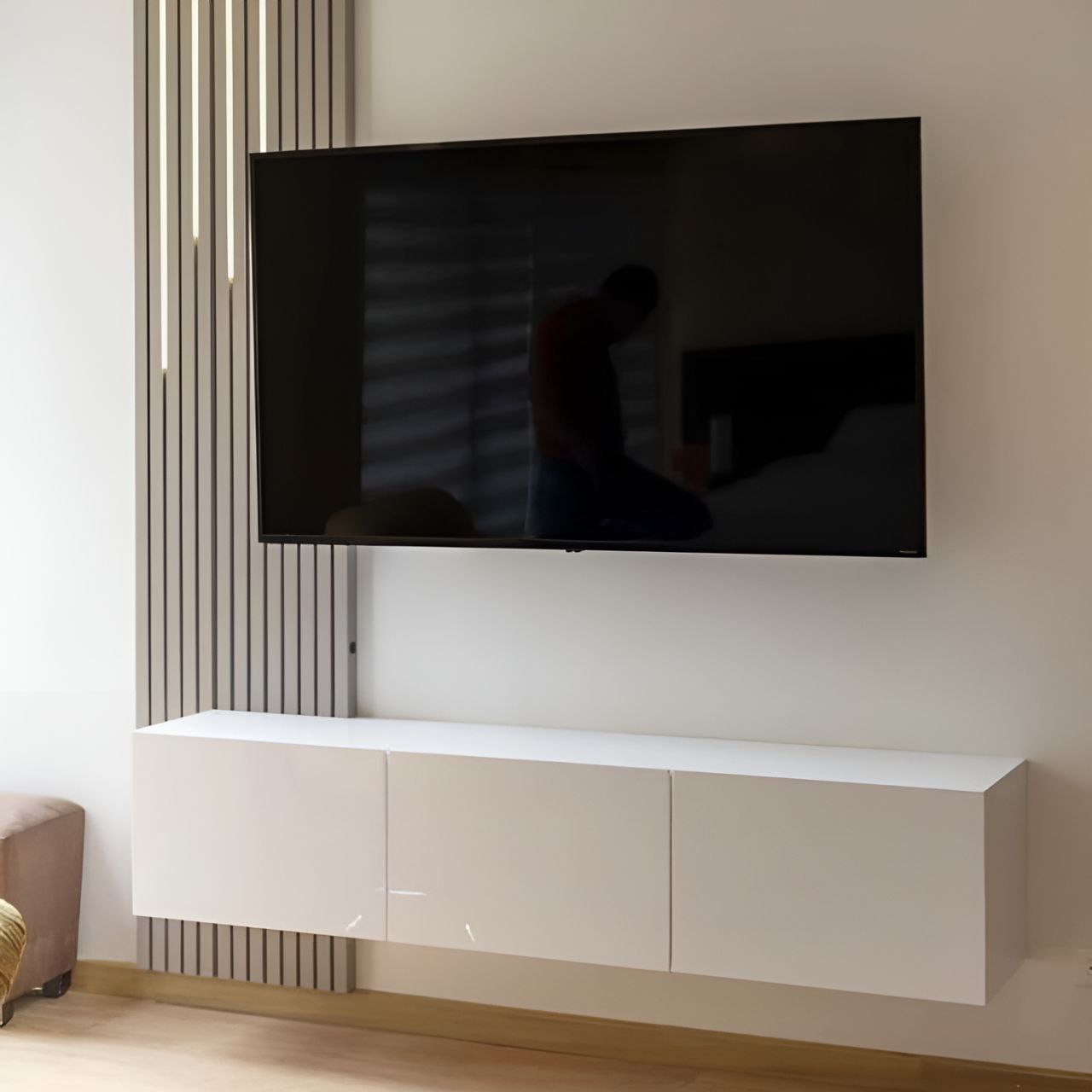 Tv Unit White - 160 x 40 x 40 cm | TV38