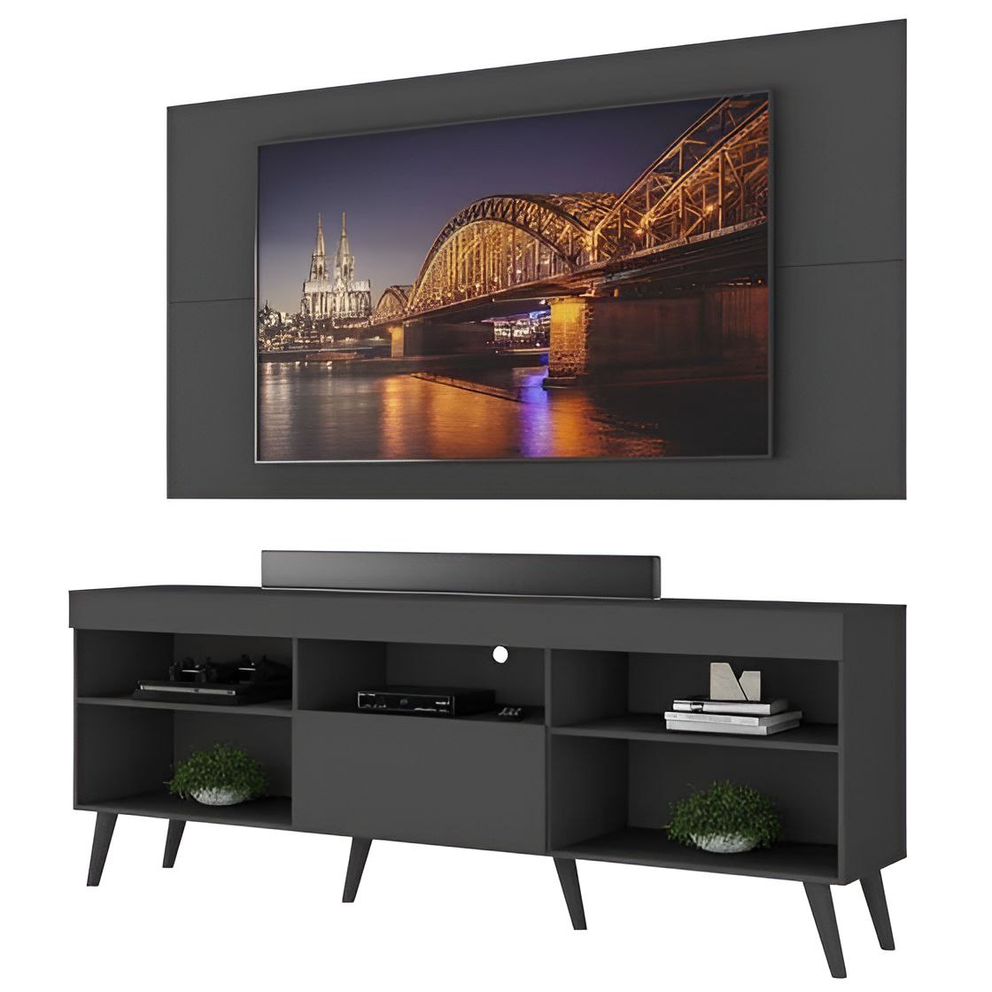 Tv Unit Black - 160 x 40 x 40 cm | TV98