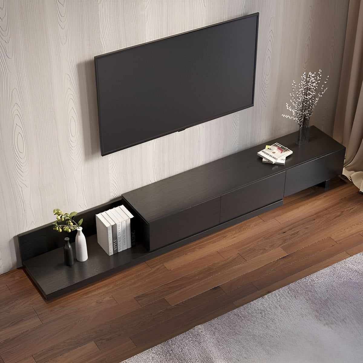 Tv Unit Black - 240 x 40 x 40 cm | TV91