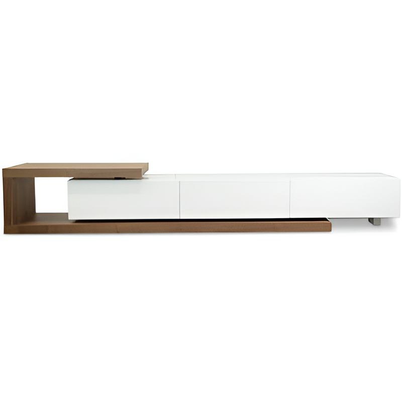 Tv Unit White & Brown - 240 x 40 x 40 cm | TV102