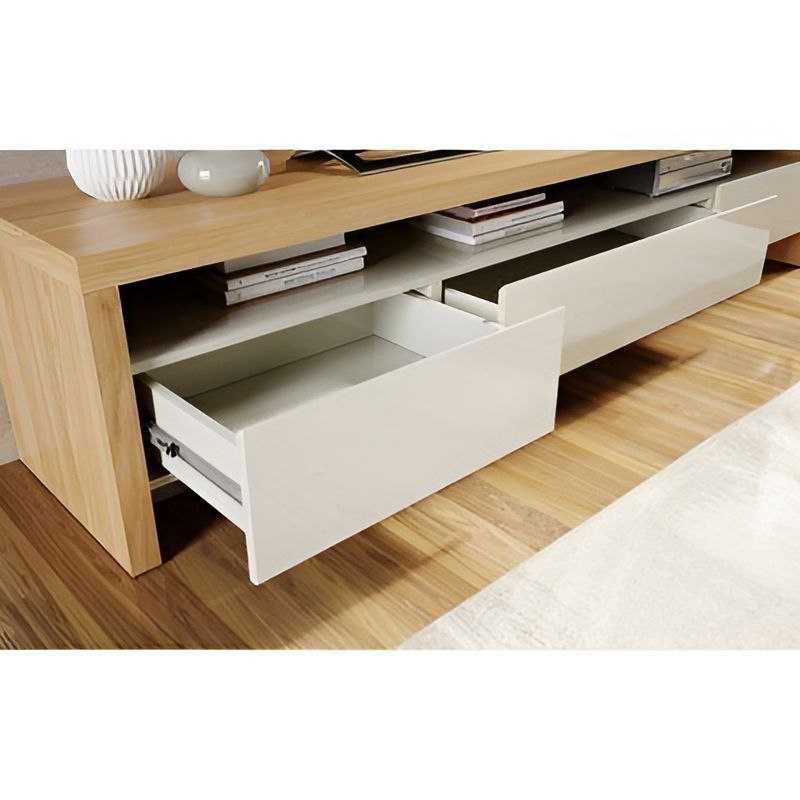 Tv Unit White & Wooden - 160 x 40 x 40 cm | TV41