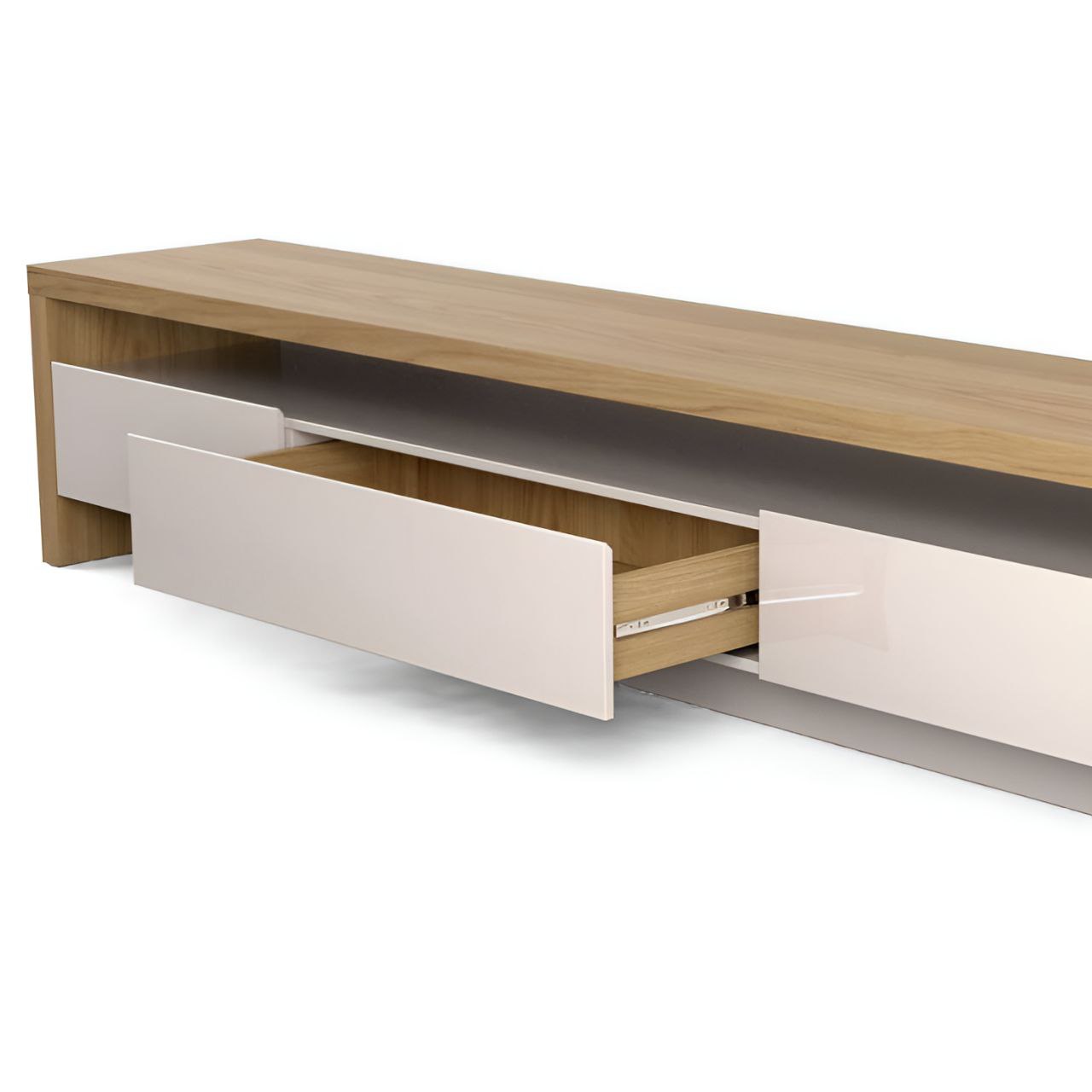 Tv Unit White & Wooden - 160 x 40 x 40 cm | TV41