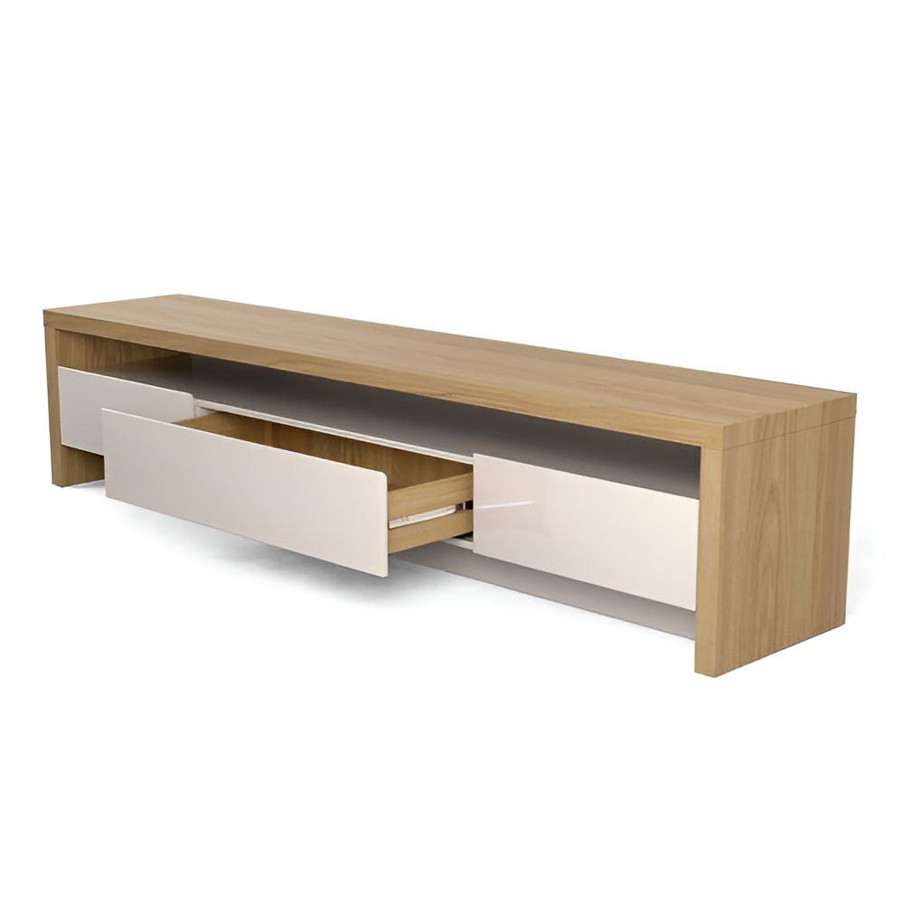 Tv Unit White & Wooden - 160 x 40 x 40 cm | TV41