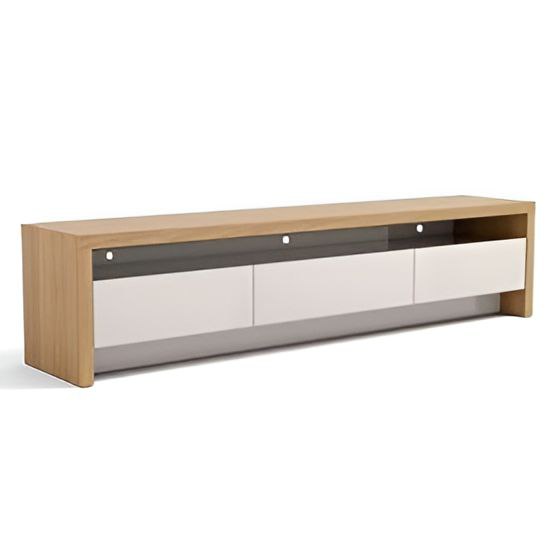 Tv Unit White & Wooden - 160 x 40 x 40 cm | TV41