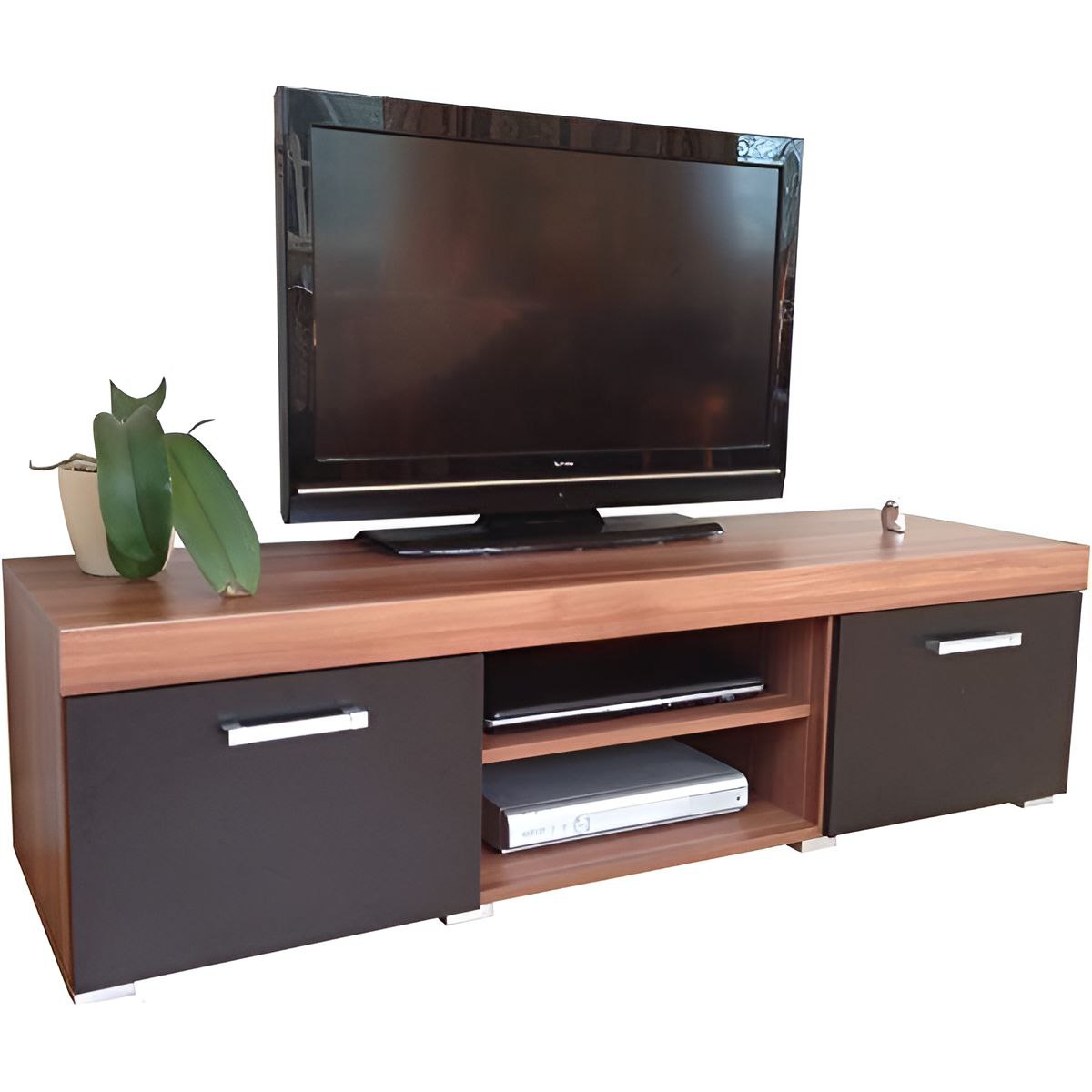 Tv Unit Black & Wooden - 150 x 40 x 40 cm | TV33
