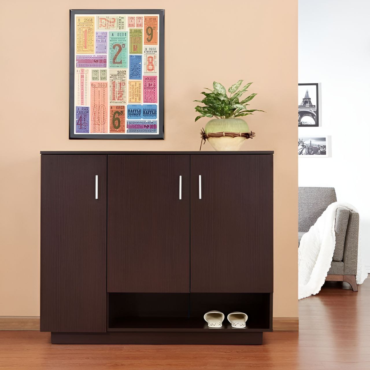 Shoe Closet | Brown | 120 x 40 x 100 cm | SU49