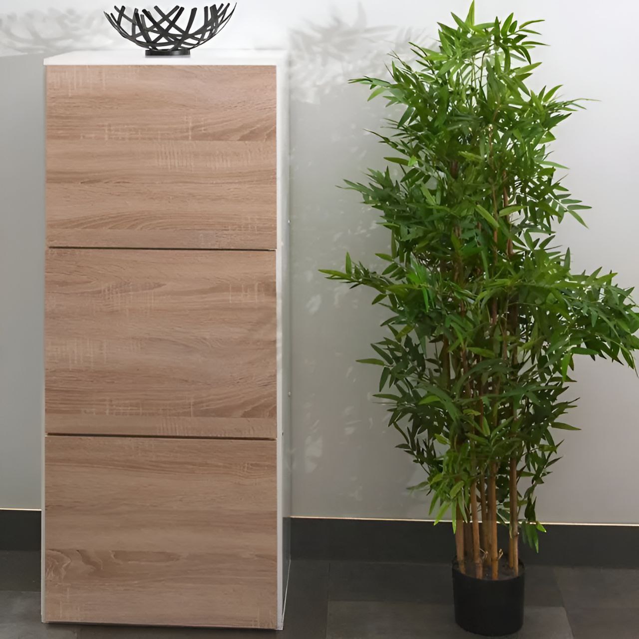 Shoe Closet White & Wooden - 60 x 40 x 100 cm | SU69