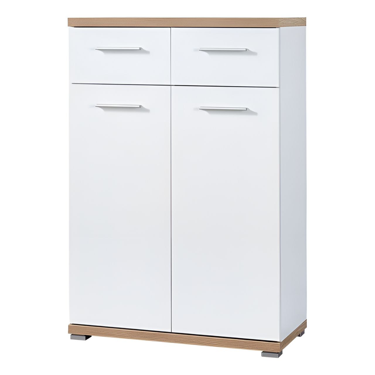 Shoe Closet White & Wooden - 80 x 40 x 120 cm | SU42