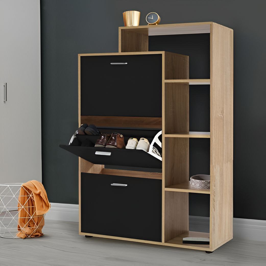 Shoe Closet Wooden & Black - 90 x 40 x 120 cm | SU60
