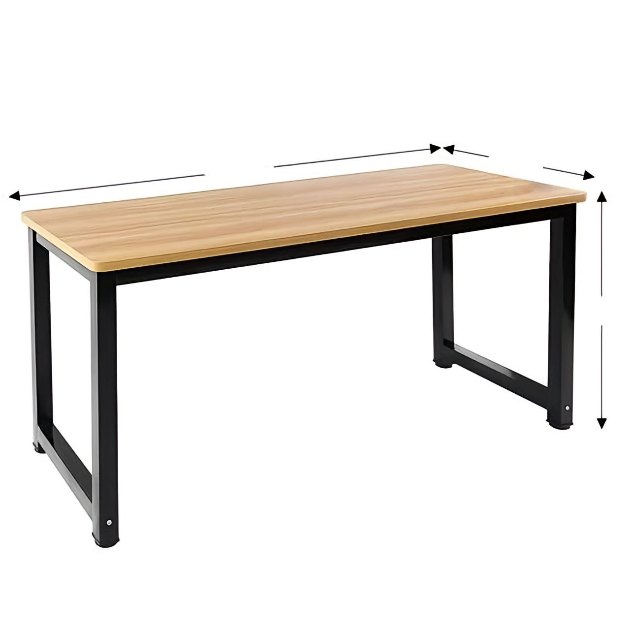Desk Wooden & Black - 160 x 60 x 75 cm | DE18