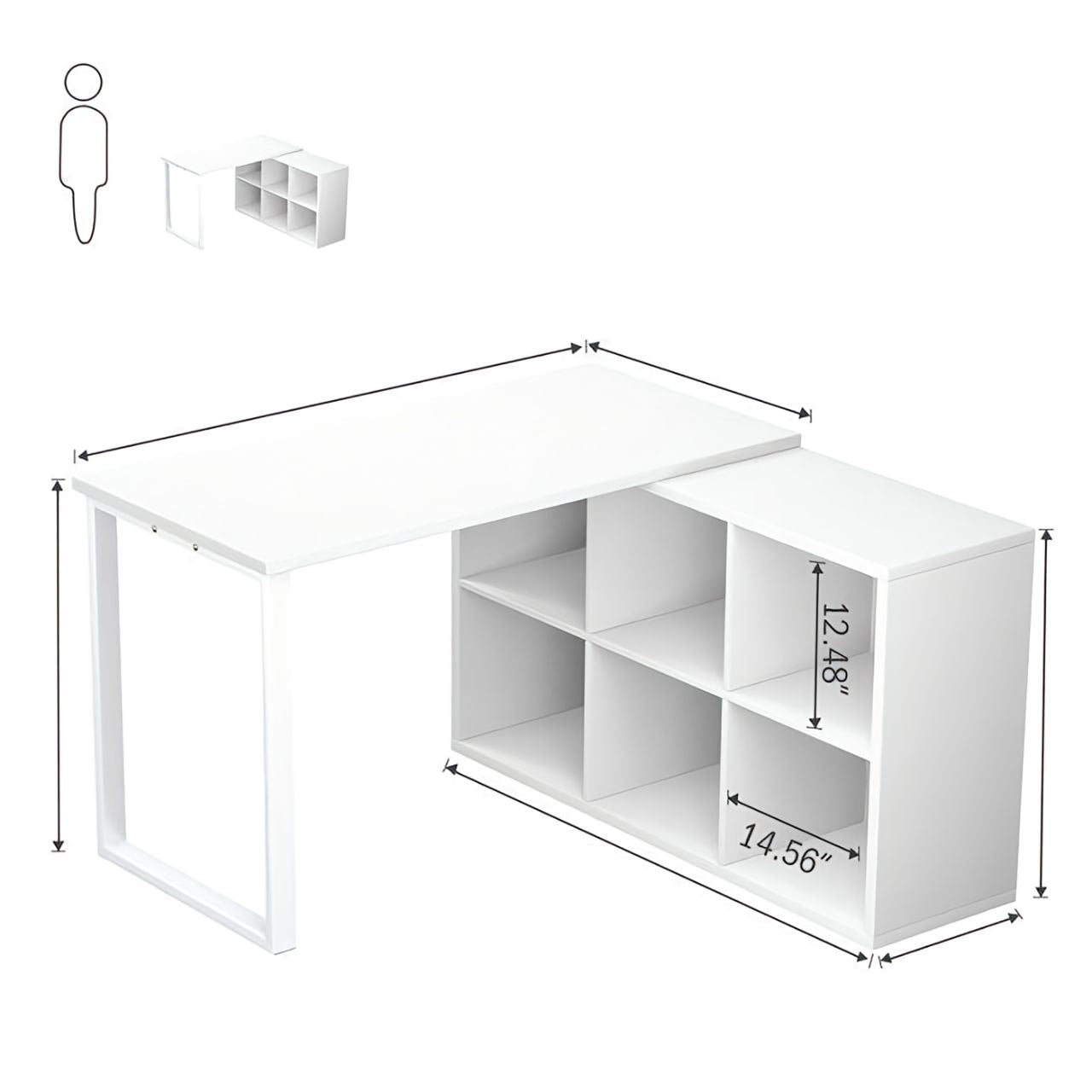 Desk White - 120 x 50 x 120 cm | DE7