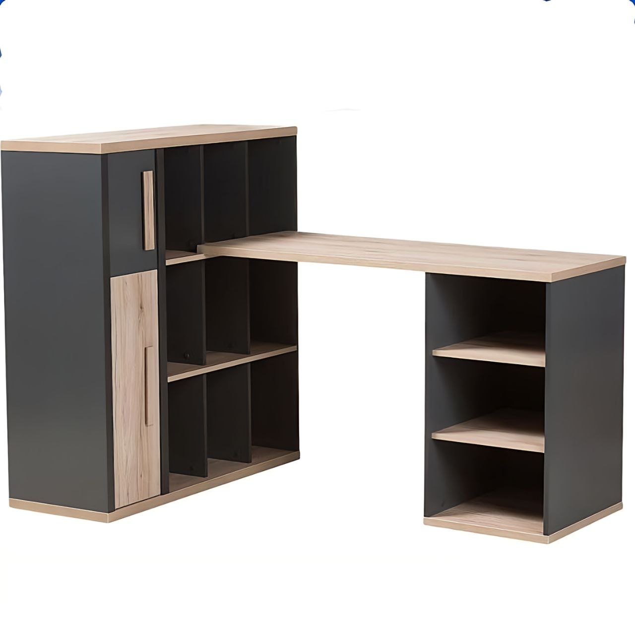 Desk Black & Wooden - 120 x 100 x 75 cm | DE36