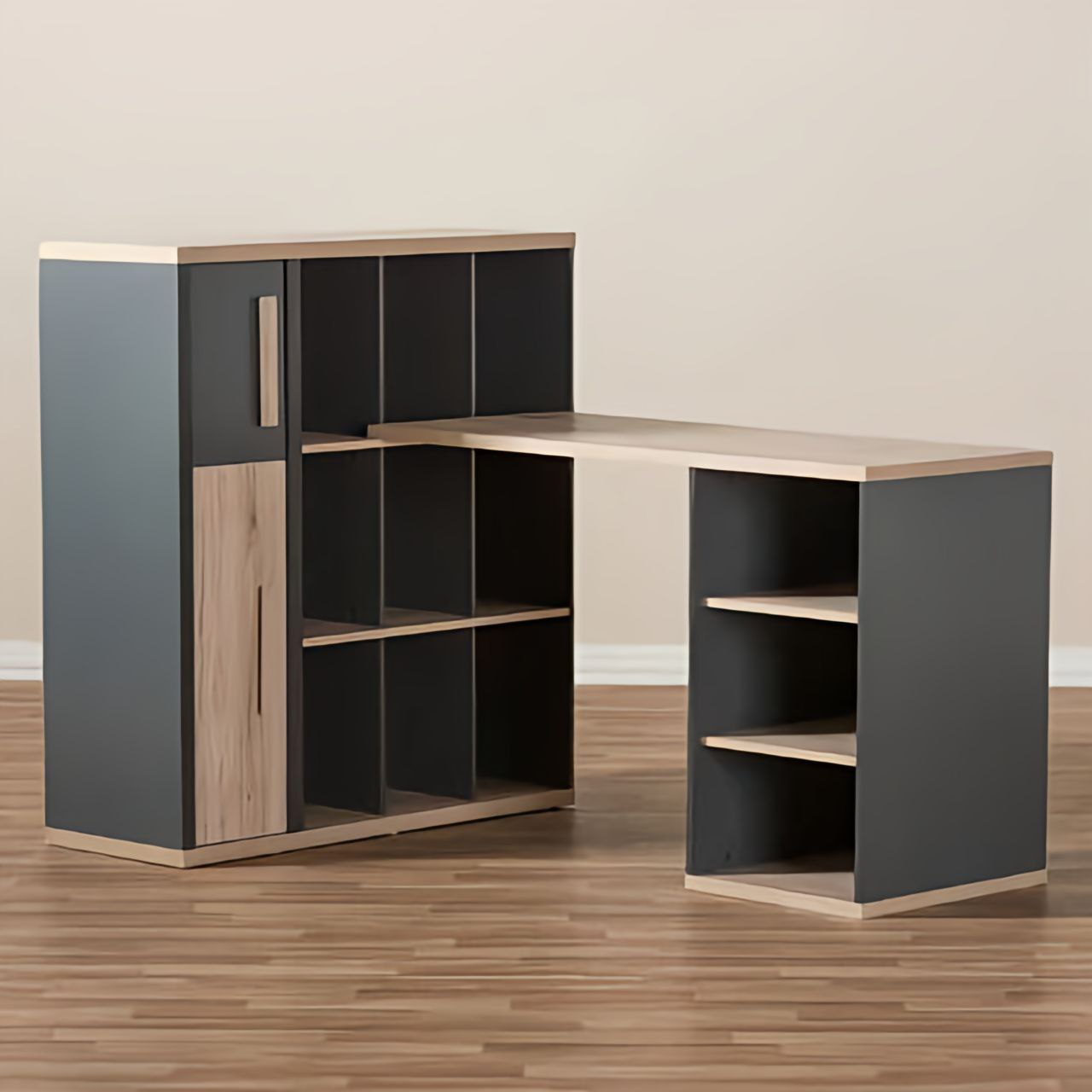 Desk Black & Wooden - 120 x 100 x 75 cm | DE36