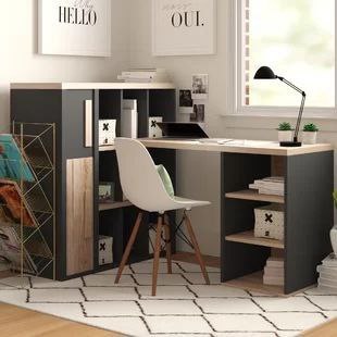 Desk Black & Wooden - 120 x 100 x 75 cm | DE36