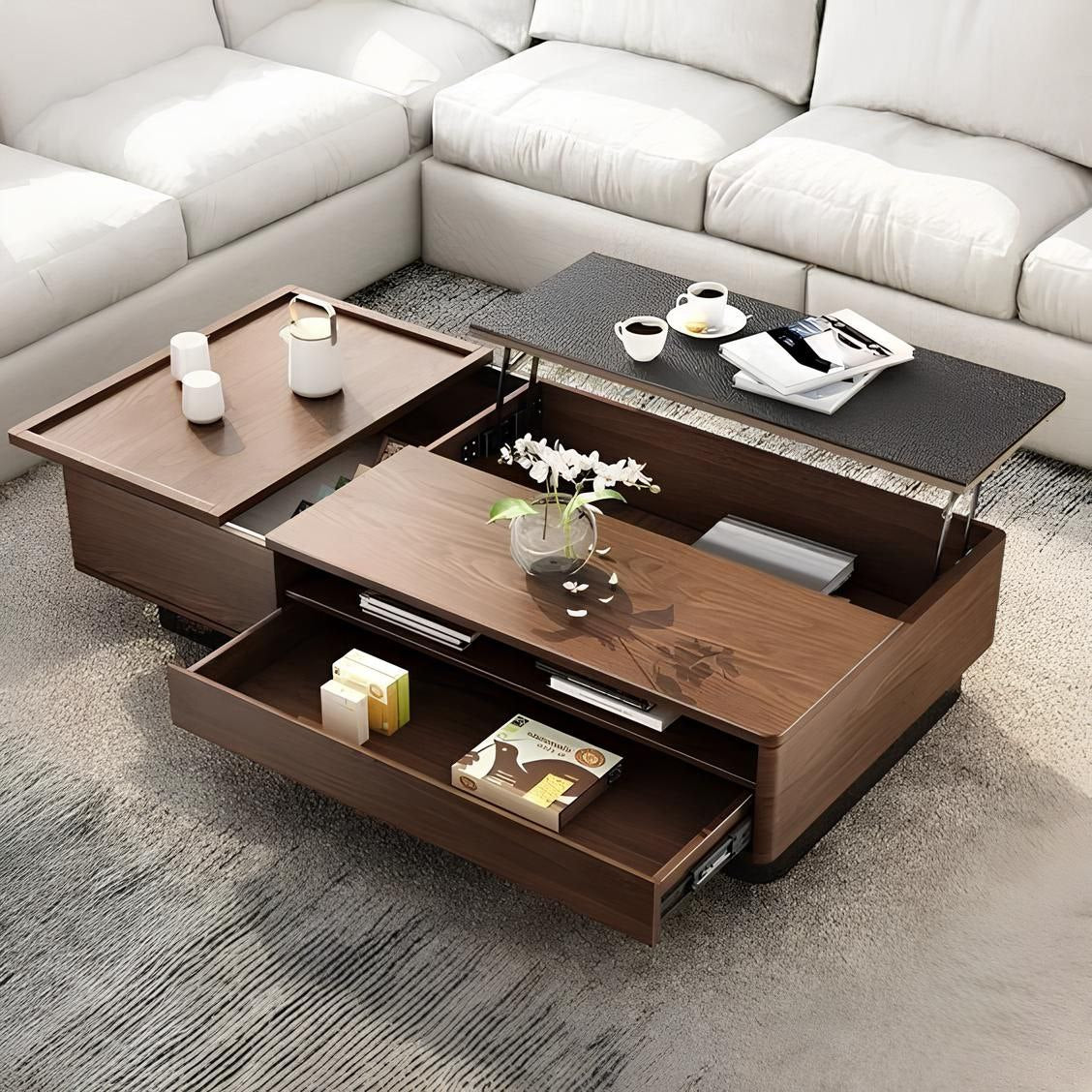 Table Unit Brown & Black - 120 x 70 x 40 cm | TA55