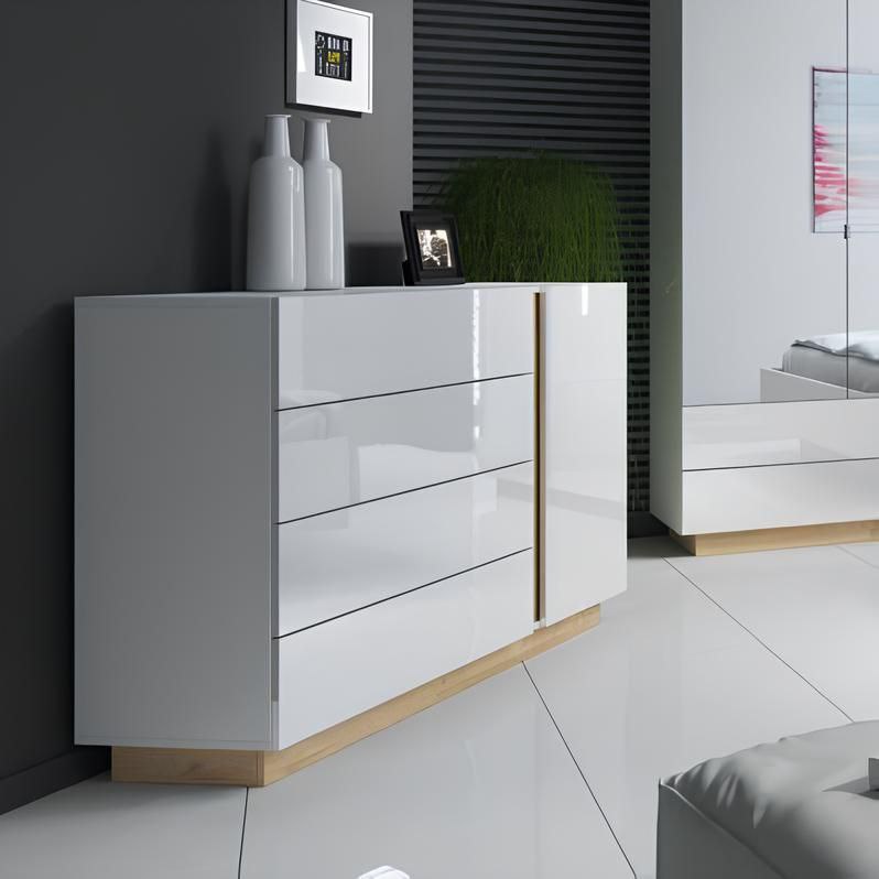 Buffet | White Acrylic & Wooden | 140 x 40 x 100 | BT2