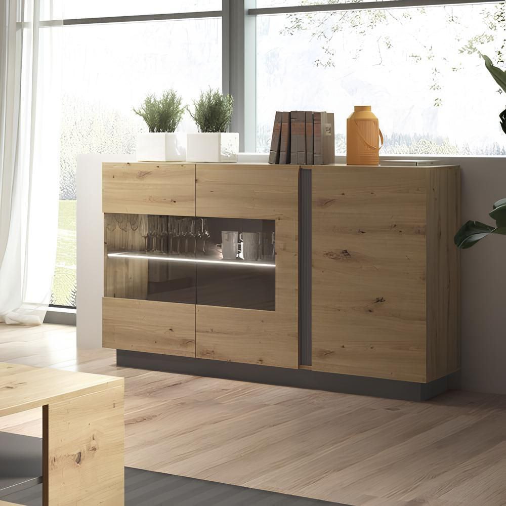 Buffet | Black & Wooden | 140 x 40 x 100 | BT9