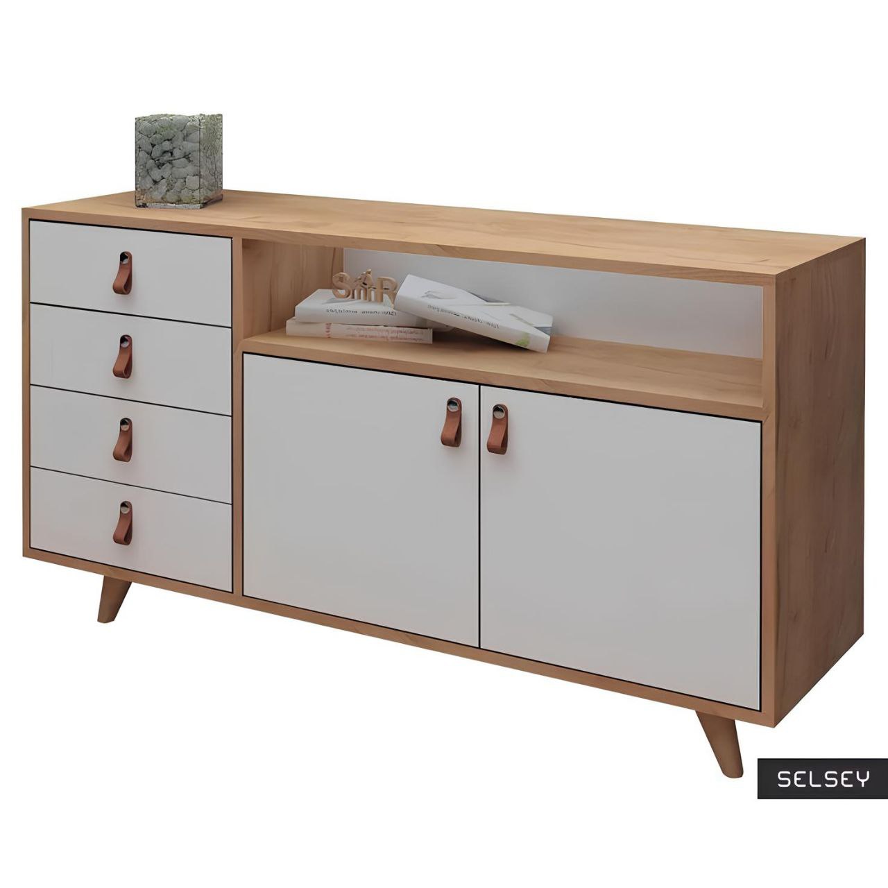 Buffet | White & Wooden | 150 x 40 x 90 | BT4