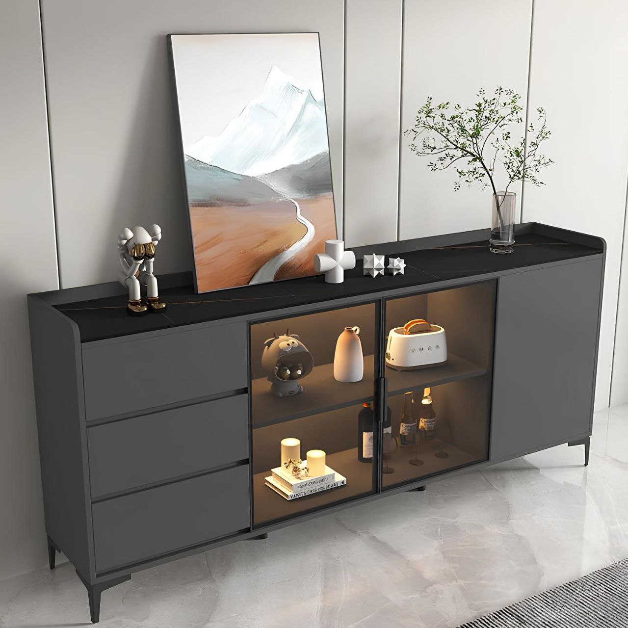 Buffet | Black | 180 x 40 x 90 | BT30