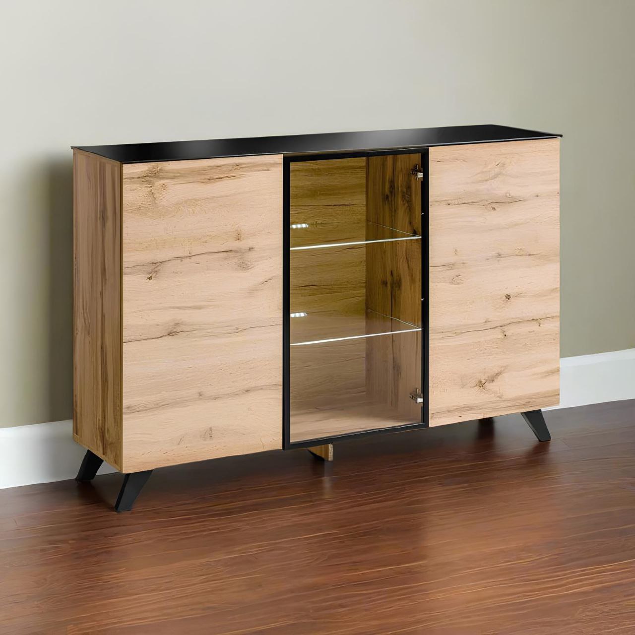 Buffet | Black & Wooden | 150 x 40 x 100 | BT19