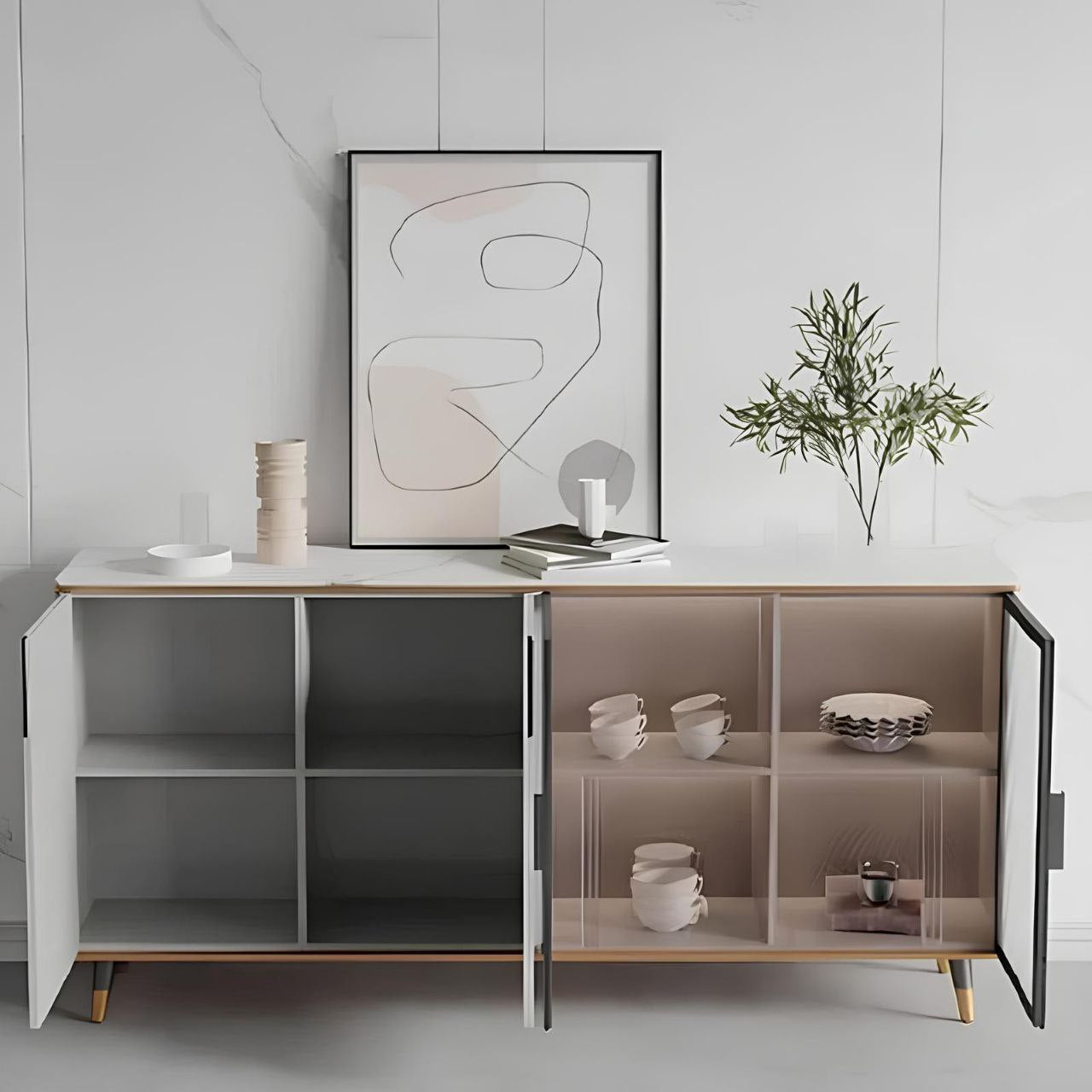 Buffet | White & Gold | 160 x 40 x 90 | BT17