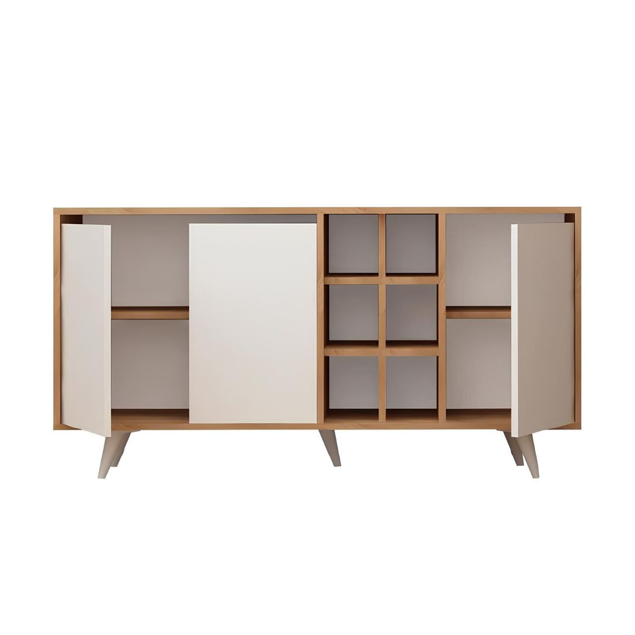 Buffet | White & Wooden | 150 x 40 x 90 | BT6