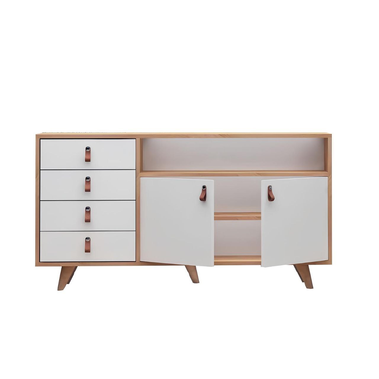 Buffet | White & Wooden | 150 x 40 x 90 | BT4