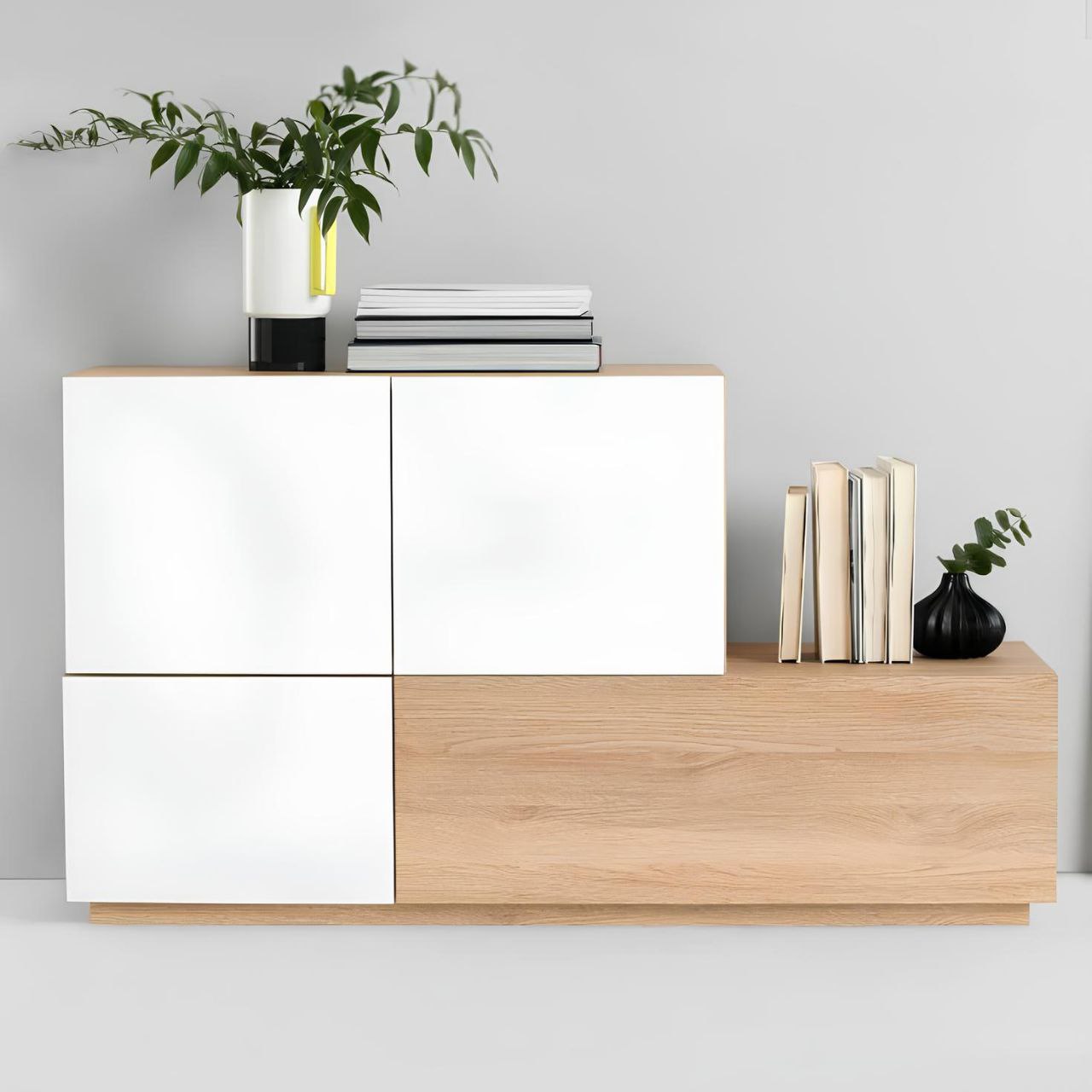 Buffet | White & Wooden | 140 x 40 x 100 | BT33